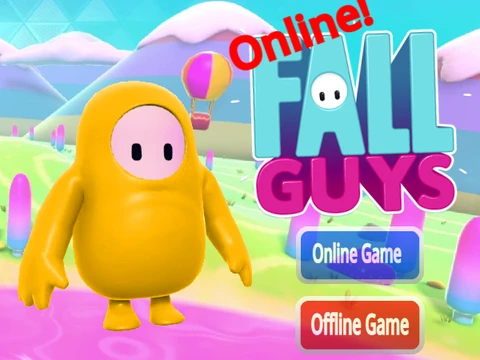 Fall Guys runner game with Japanese text remix version