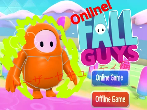 Fall Guys Runner Game with Laser Security Obstacles