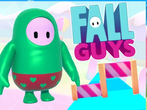 Oscars themed Fall Guys game with colorful characters and obstacles