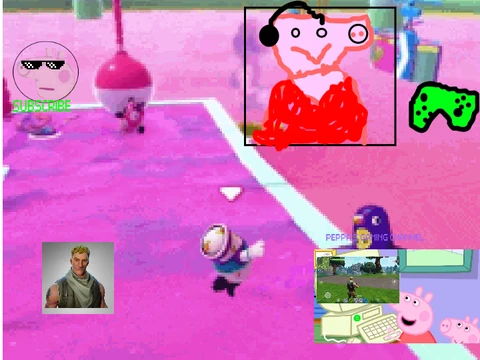 Peppa Pig Plays Fall Guys game logo showing Peppa Pig character in Fall Guys style gameplay