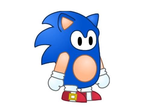Sonic the Hedgehog custom skin for Fall Guys character in vector format