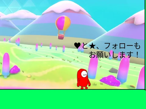 Recreated Fall Guys platformer game logo featuring colorful characters