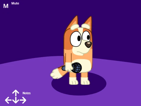 Bingo Heeler FNF mod logo showing the character from Bluey in the Friday Night Funkin art style