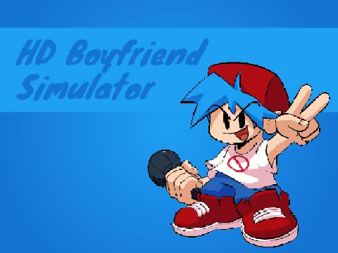 Boyfriend Simulator Friday Night Funkin HD showing HD Boyfriend character