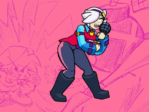 Colette from Brawl Stars in Friday Night Funkin test gameplay