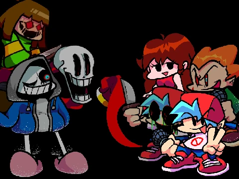 Playing Friday Night Funkin Dusttale Remastered OST with Dust!Sans