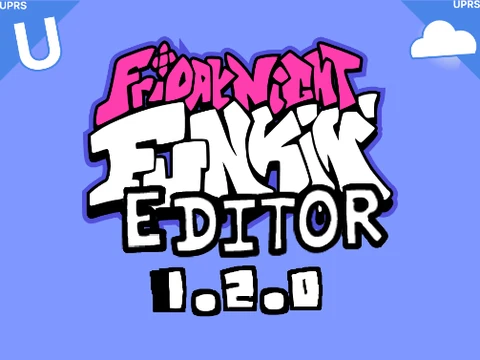Friday Night Funkin Editor 1.2.0 logo with tools and a character, representing mod creation