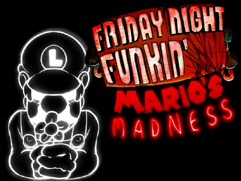 Friday Night Funkin Mario Madness Alone Test Logo Cover