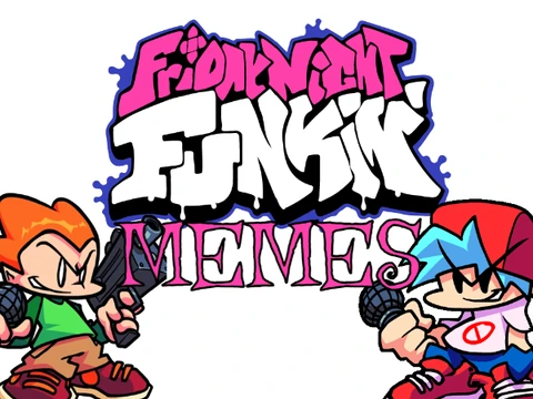 Friday Night Funkin Memes logo featuring Boyfriend and beep jokes