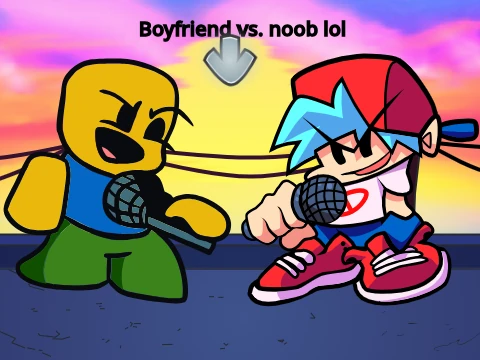Friday Night Funkin Noob Battle Short Normal Gameplay Screenshot