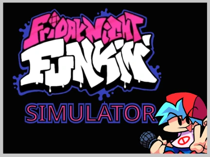 FNF Simulator gameplay showing microphone and boombox upgrades with Boyfriend rapping