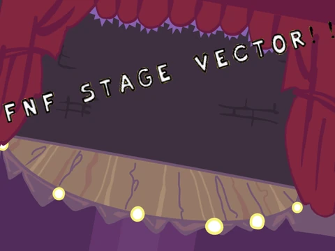 Friday Night Funkin Stage Vector game logo featuring Boyfriend on a vector art stage