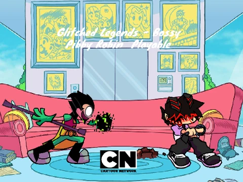 Friday Night Funkin VS Glitched Legends - Bossy online game cover