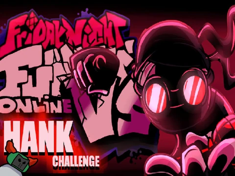 Friday Night Funkin character facing Hank from Madness Combat in a rhythm battle