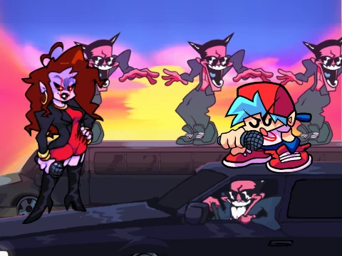 Friday Night Funkin Week 4 Mommy Must Murder Vector Trace Idle Animation Logo Cover