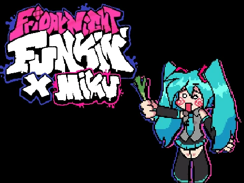 Friday Night Funkin X Hatsune Miku Mod Game Logo