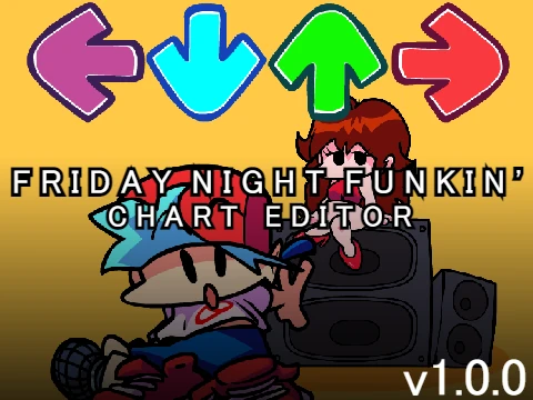 Friday Night Funkin chart maker interface showing note placement