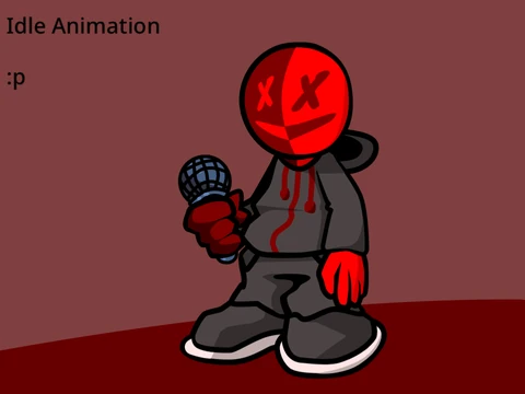 X-Eyes Idle Animation - Custom Friday Night Funkin' Character | Gosprunki