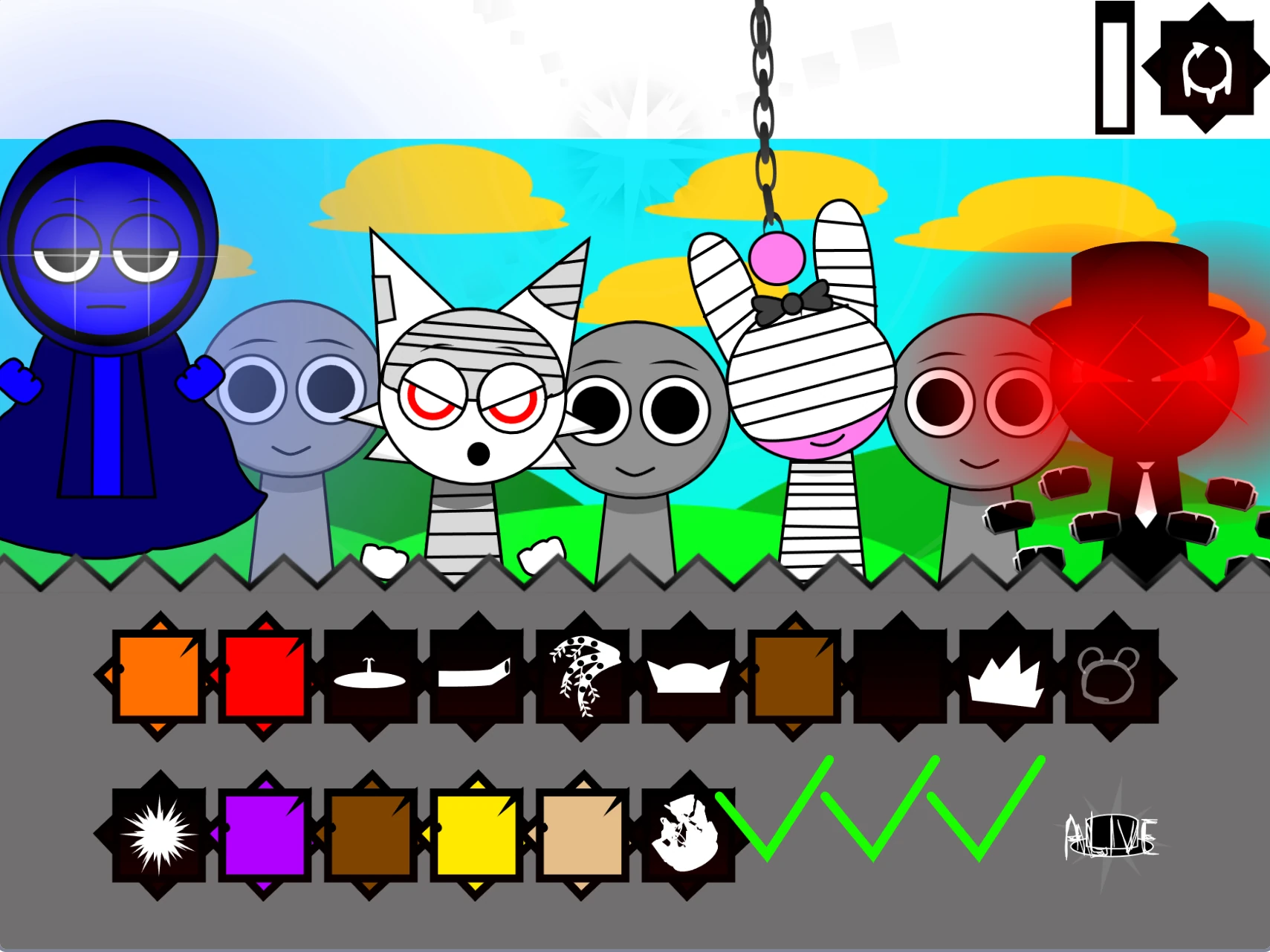 Fanmade Sprunki Definitive Phase 9 Alive gameplay mechanics