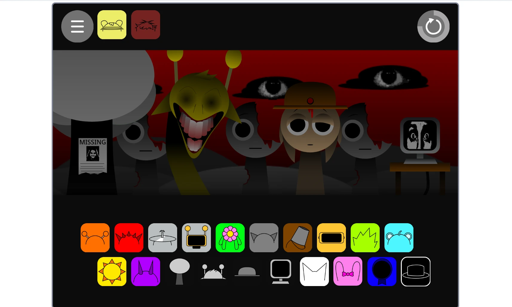 Incrediblx Sprunki Treatment Remix tutorial screen showing treatment basics