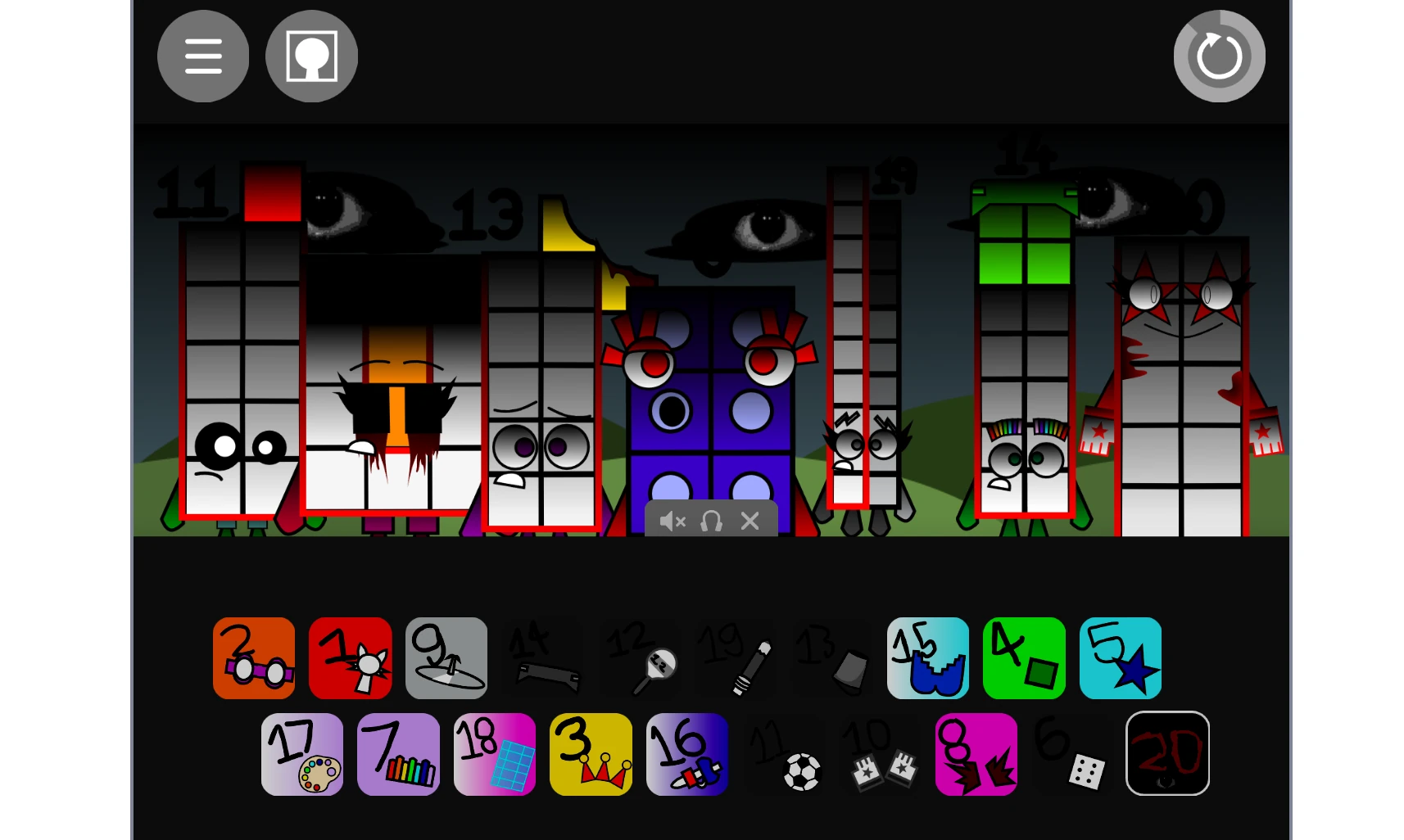Complete interface overview of Incredibox Sprunki But Numberblocks