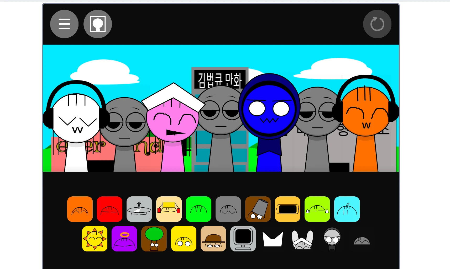 Example of a completed comic in Incredibox Sprunki Comic Incredibox Sprunki Comic final creation example