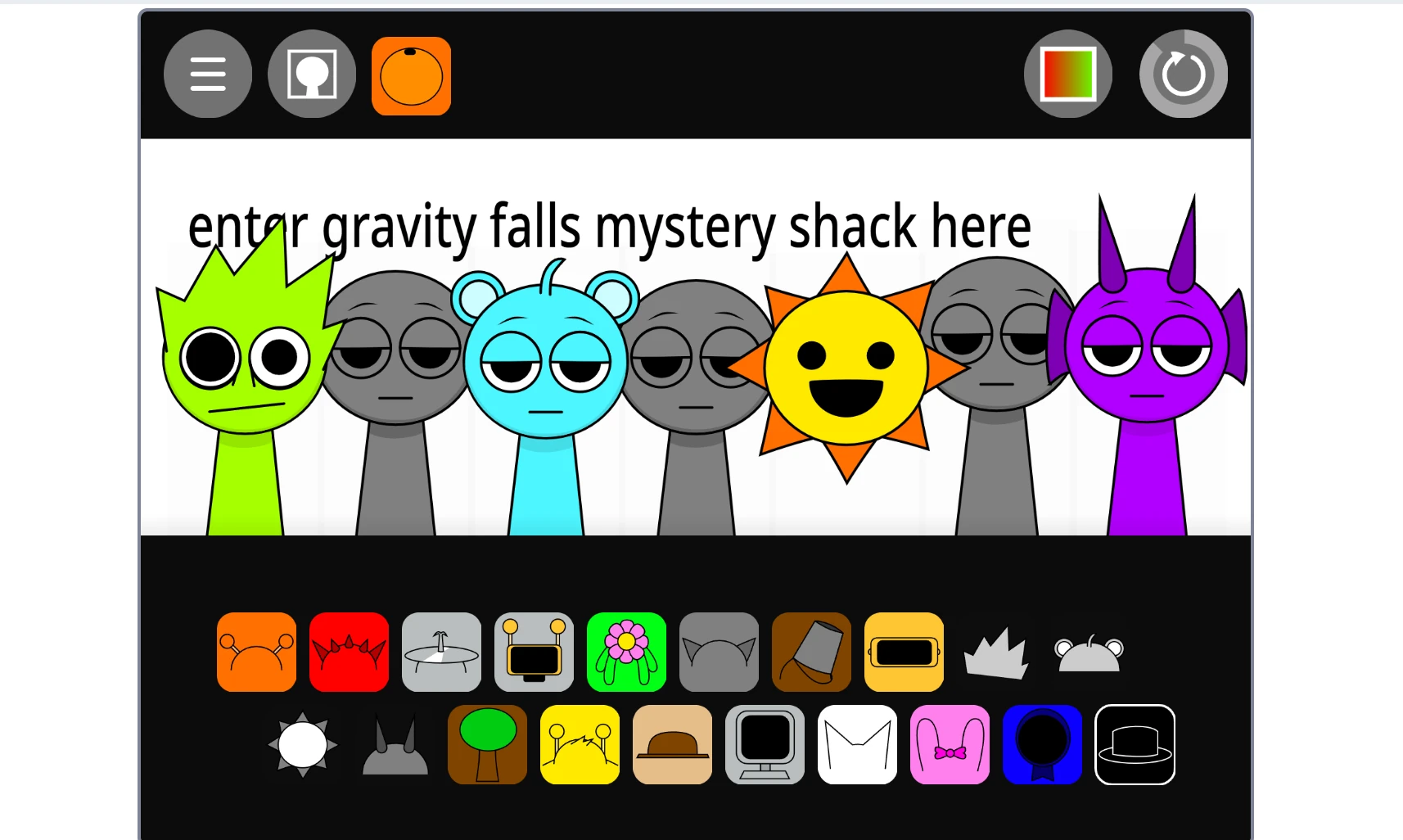 Incredibox Sprunki Gravity Falls Mod visual effects and animations