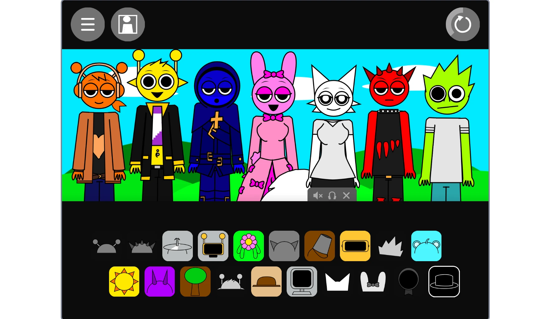 Incredibox Sprunki Human Edition gameplay with humanized characters on stage