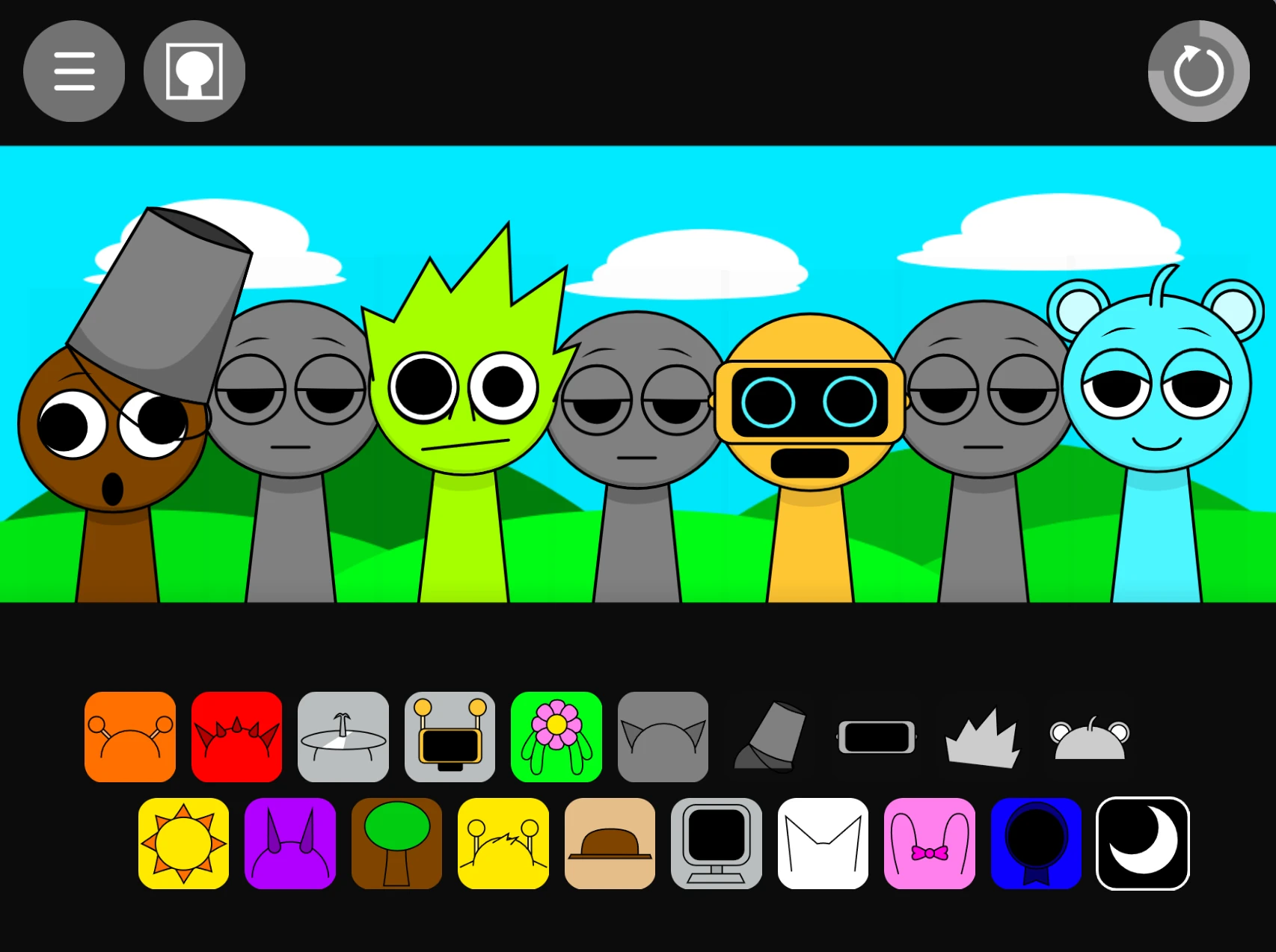 Horror elements in Incredibox Sprunki Night Time 3.0
