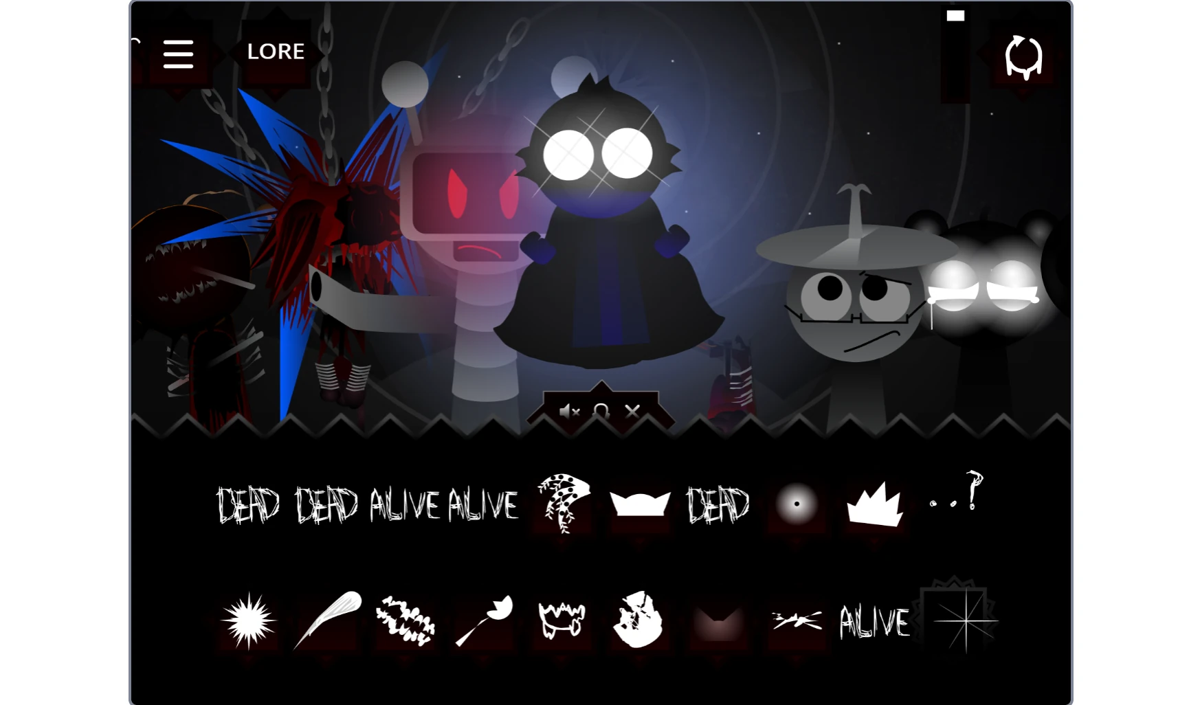 All characters lineup in Incredibox Sprunki Phase 9 Definitive