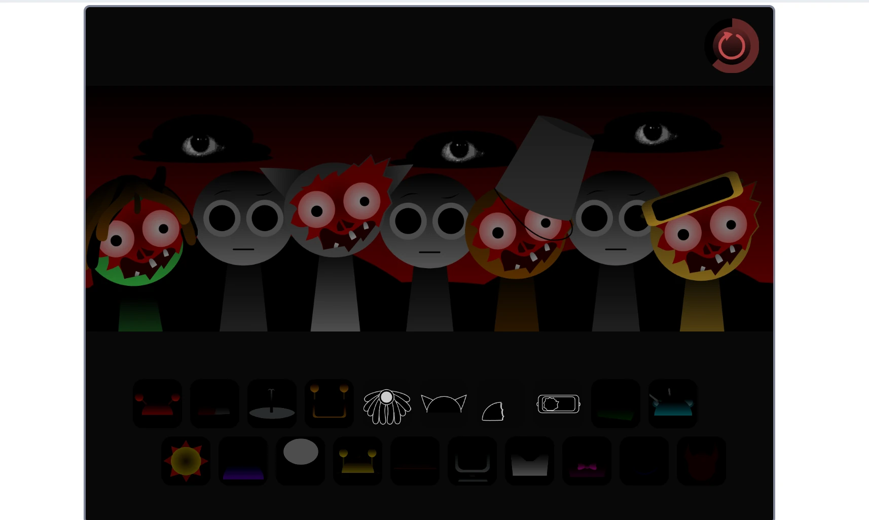 Audio mixing interface in Incredibox Sprunki Pinki Treatment 2.0