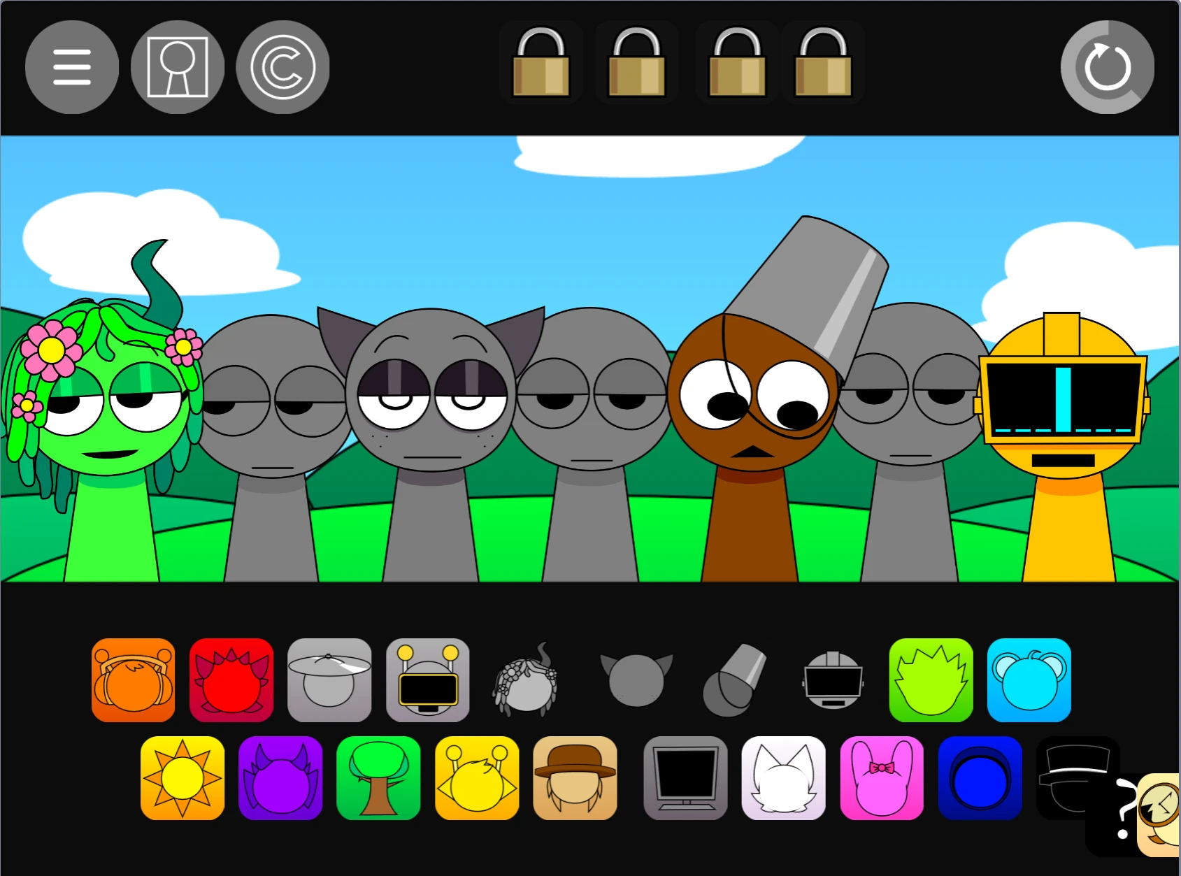 Incredibox Sprunki Pyramixed 0.9 Animation mobile optimized interface