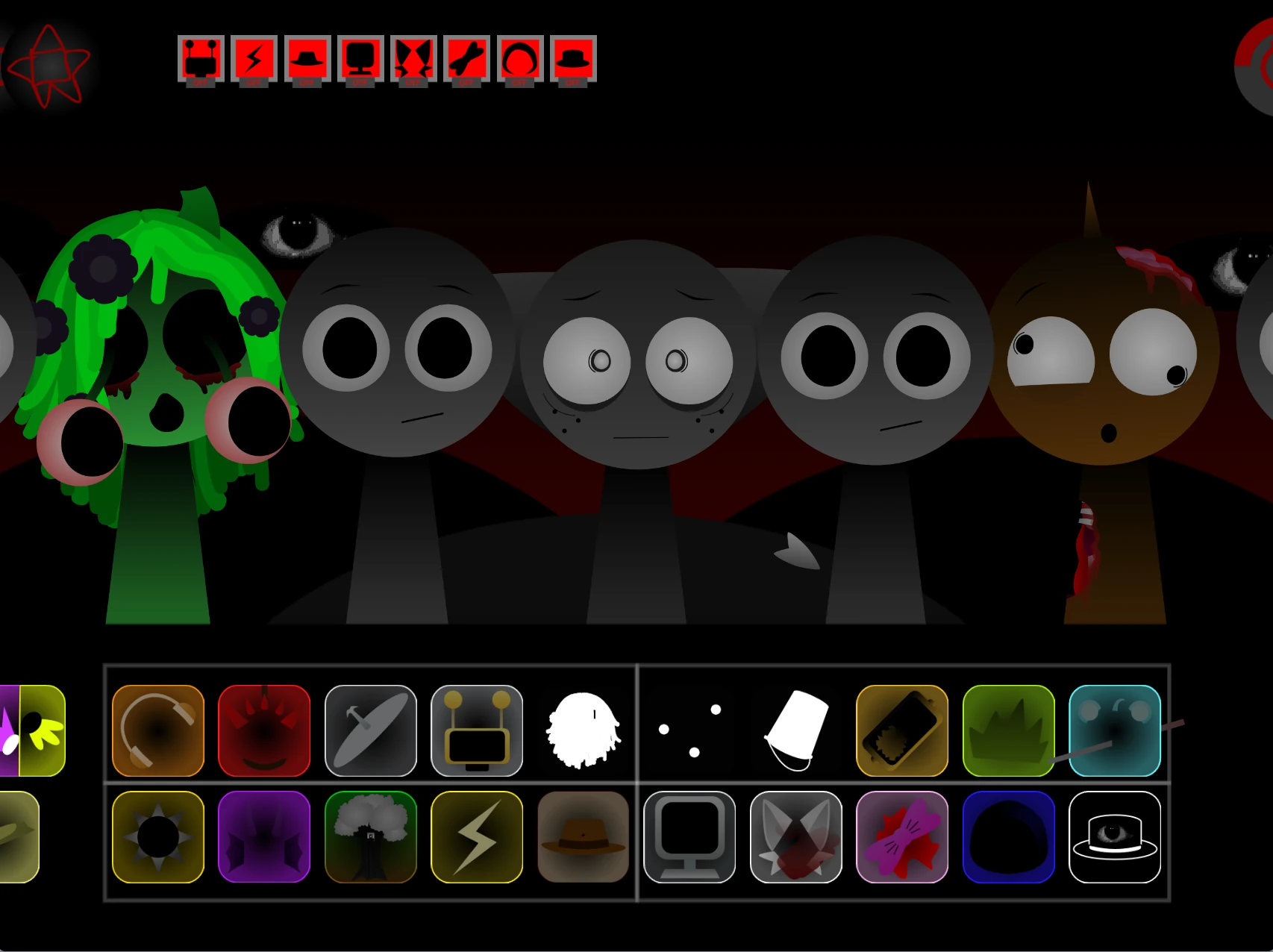 Music creation with retextured Sprunki characters