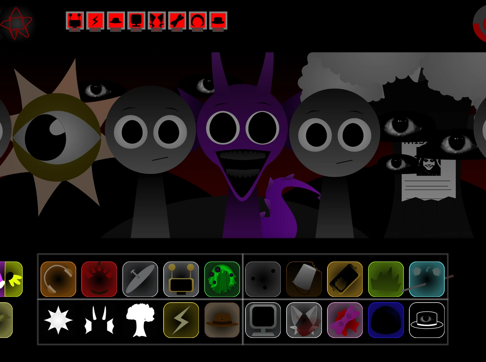 Completed music composition in Sprunki Swap Retextured