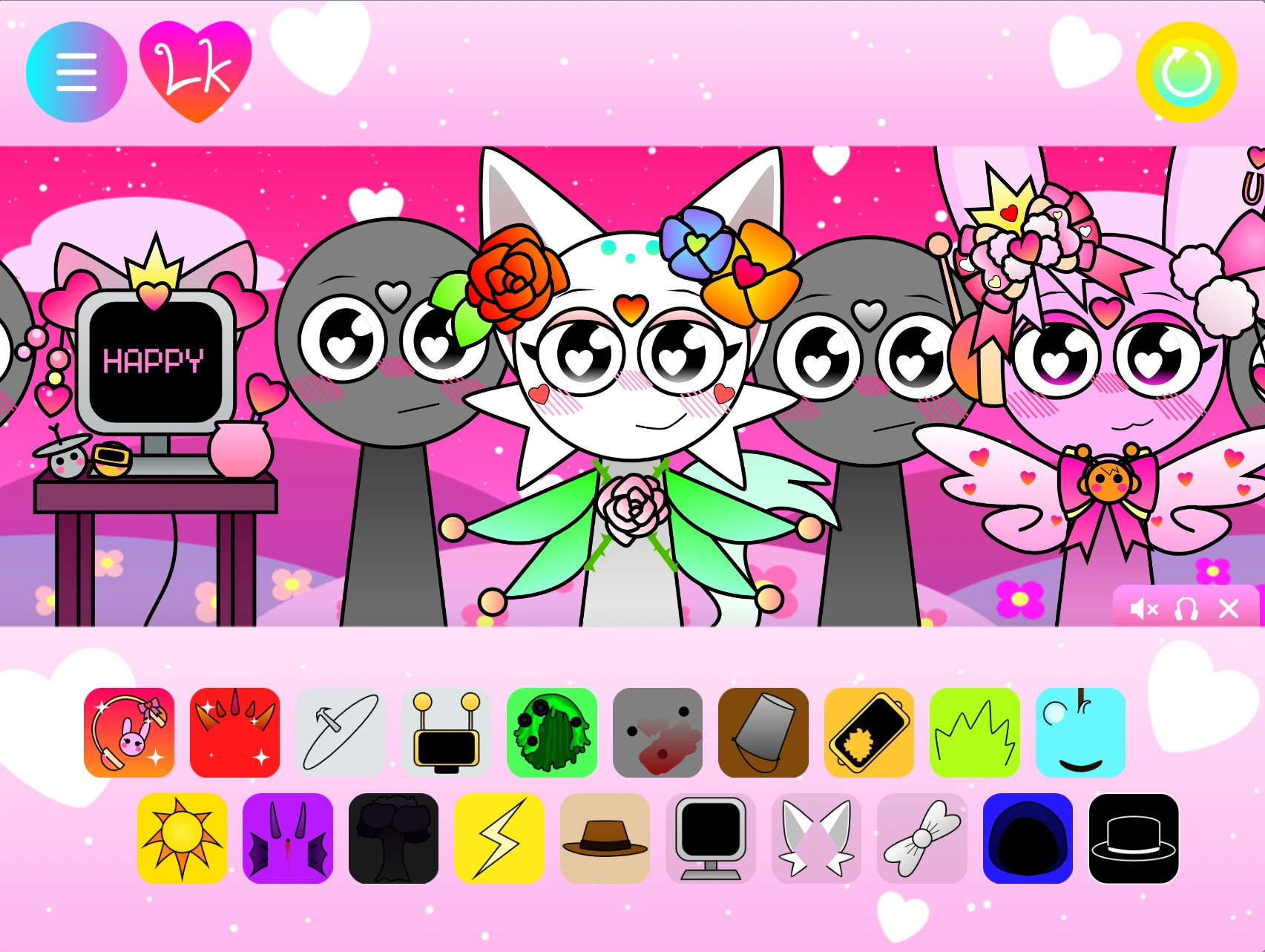 Complete character lineup in Incredibox Sprunki Swap