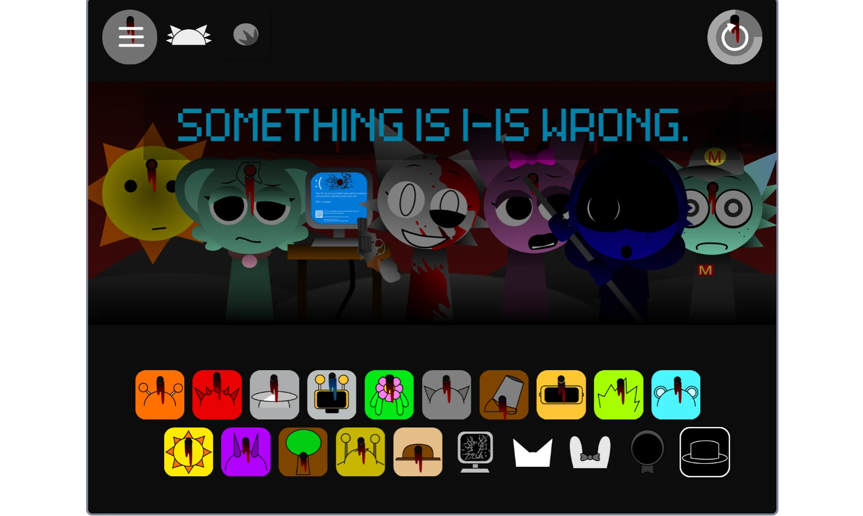 Completed music composition screen in Sprunki Tunner Treatment