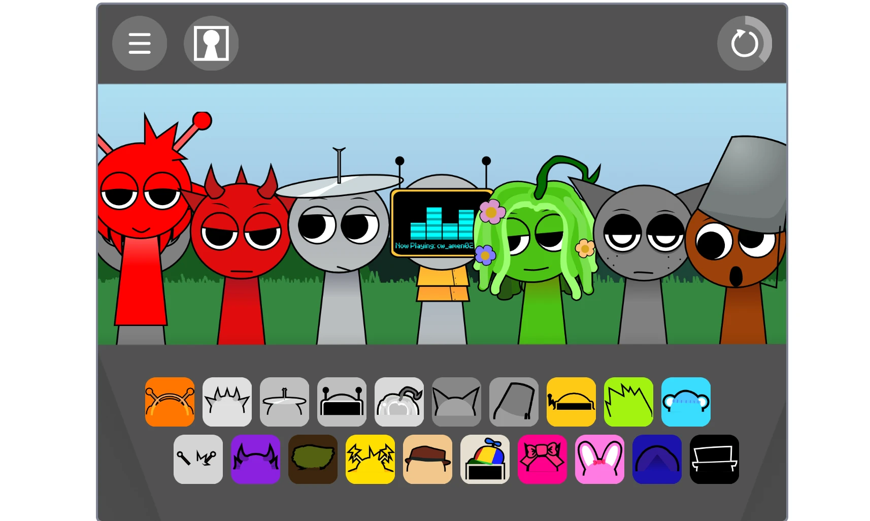 Make Your Sprunki character creator interface