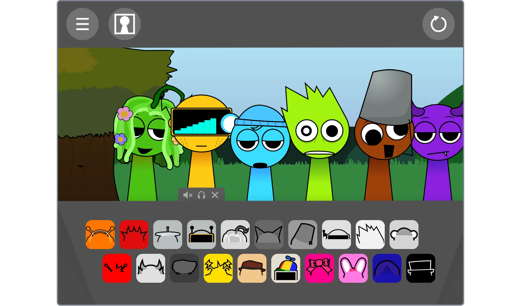 Make Your Sprunki customization options and color selection