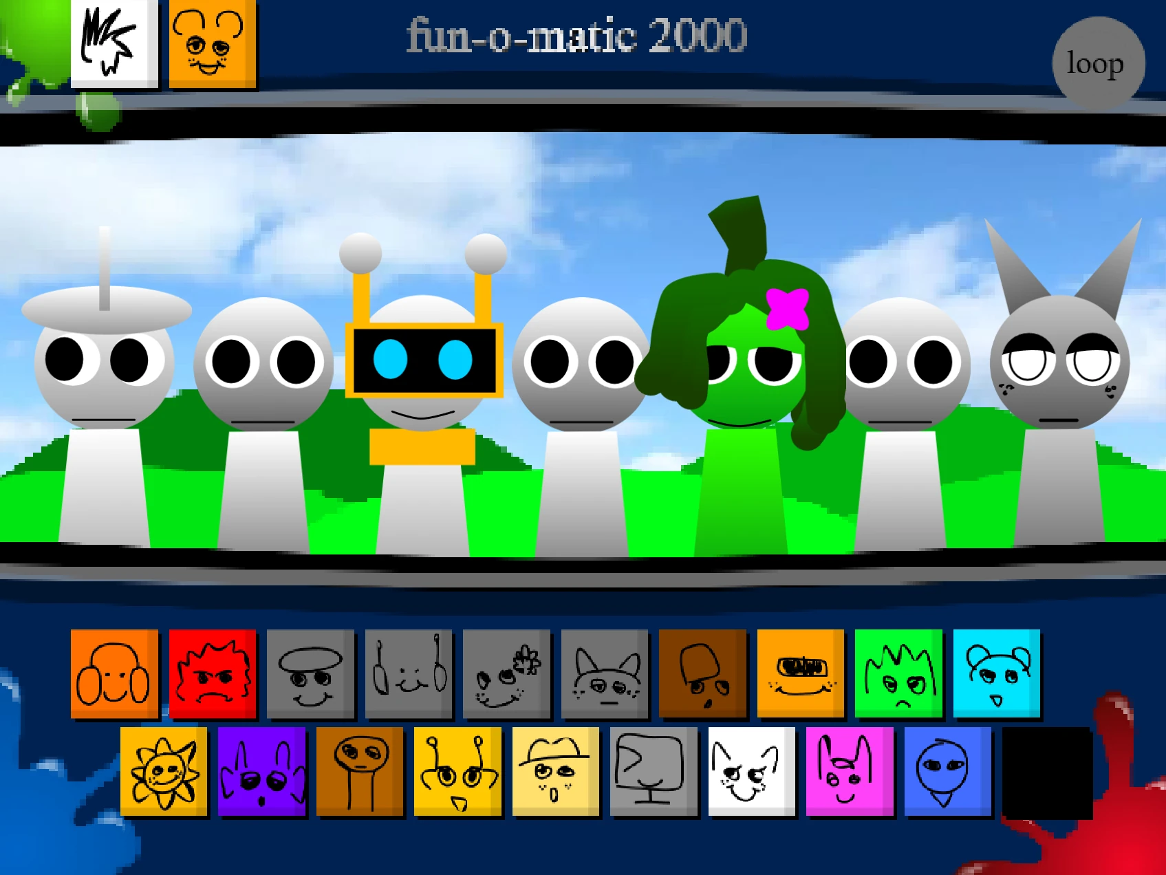 Horror elements in Sprunki 1996 Version 1.5 Retake