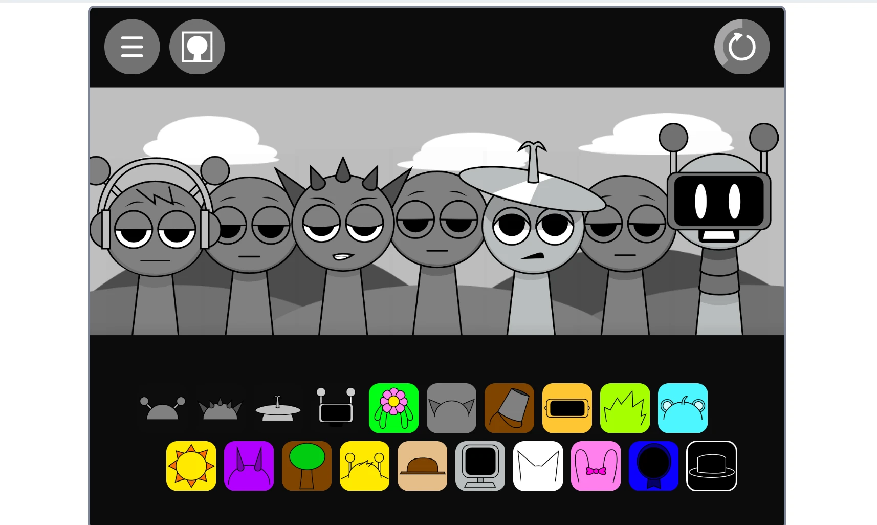 Contrast control feature in Sprunki But They Lost Their Colour