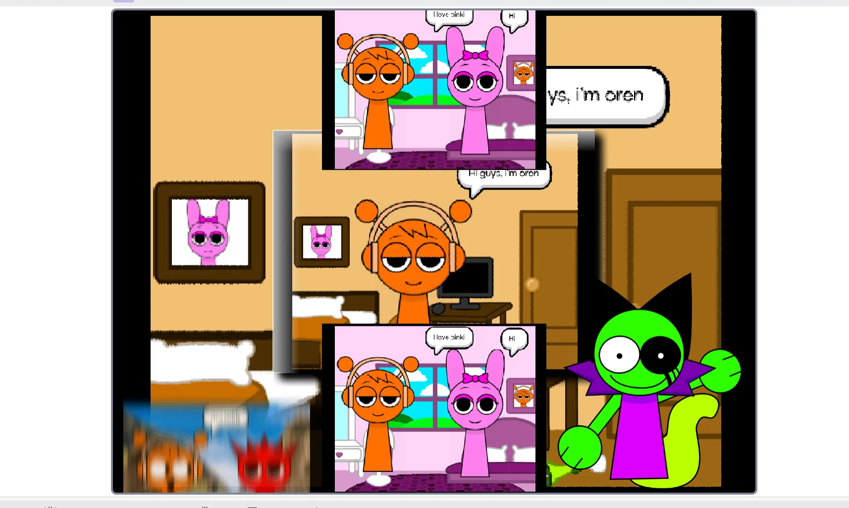 Sprunki Comic Studio comic creation tools and interface