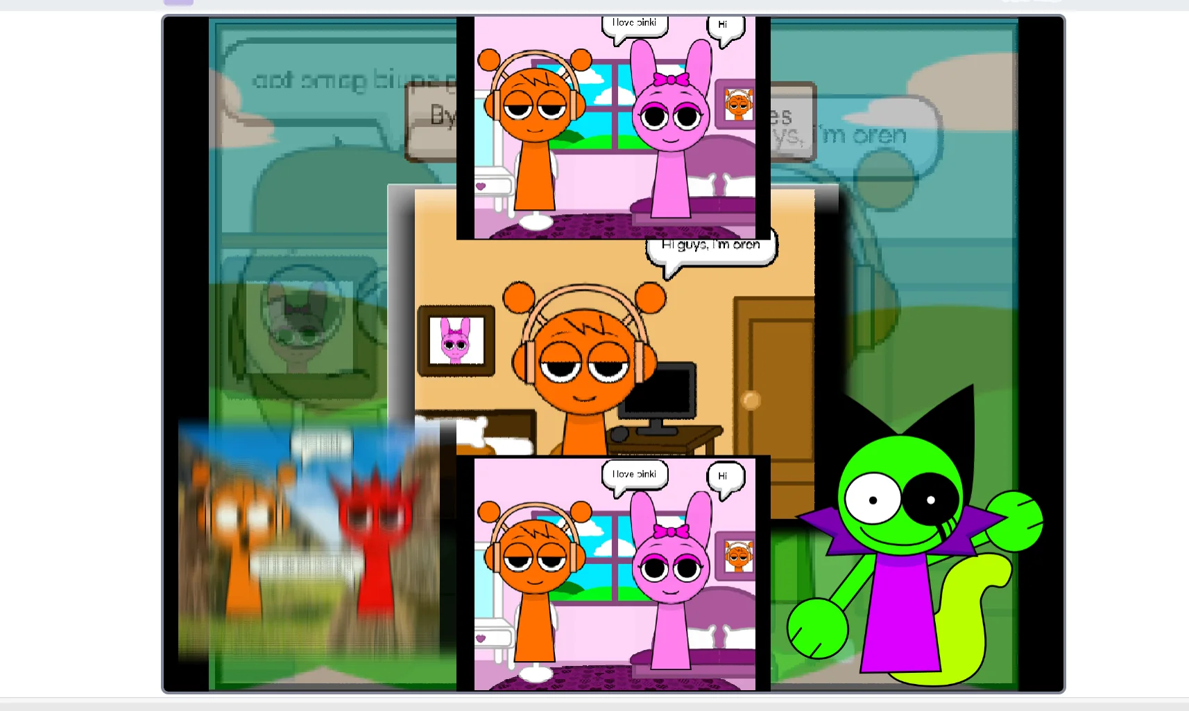 Sprunki Comic Studio horror mod with special effects
