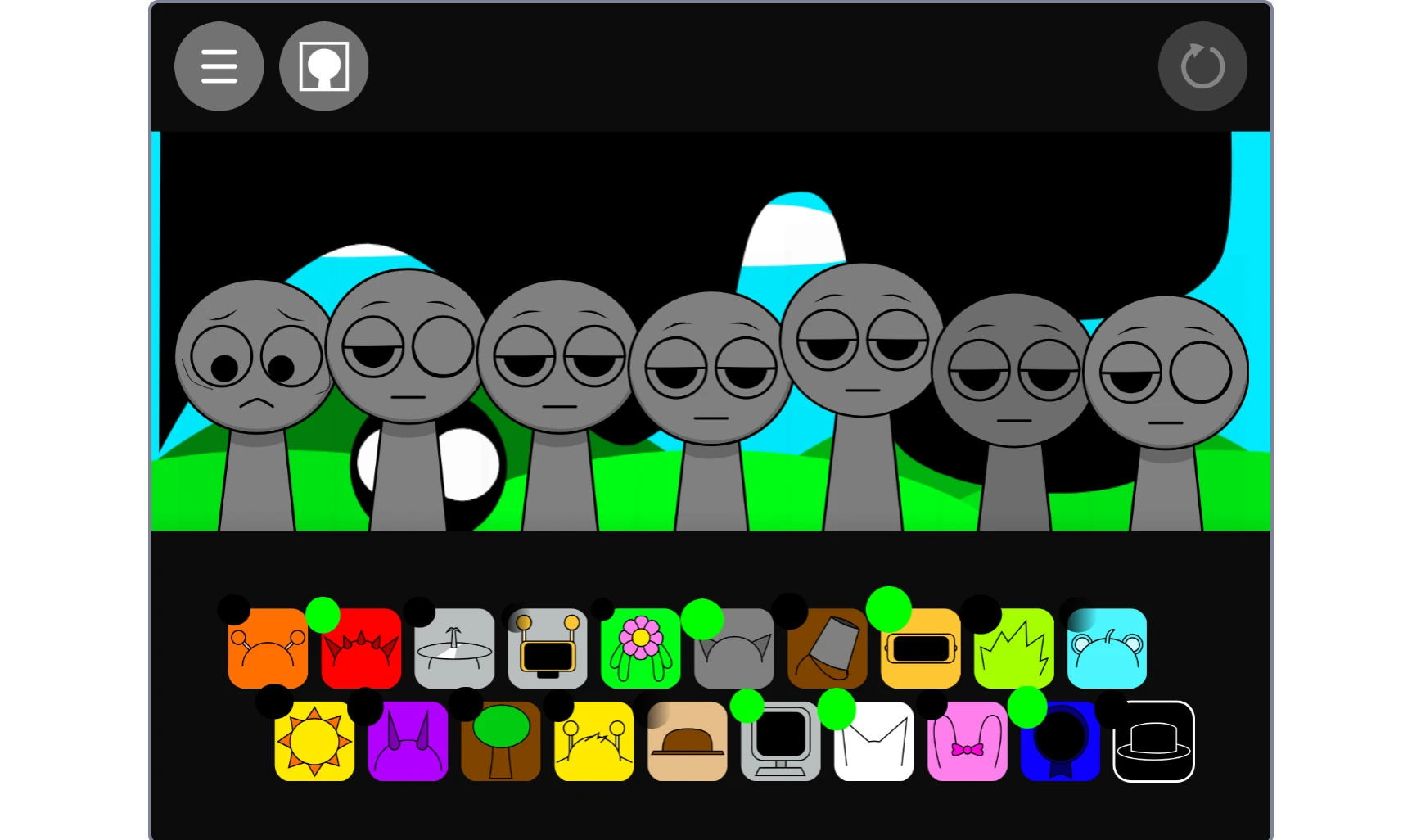 Corrupted Sprunki characters in Sprunki Corruption mod