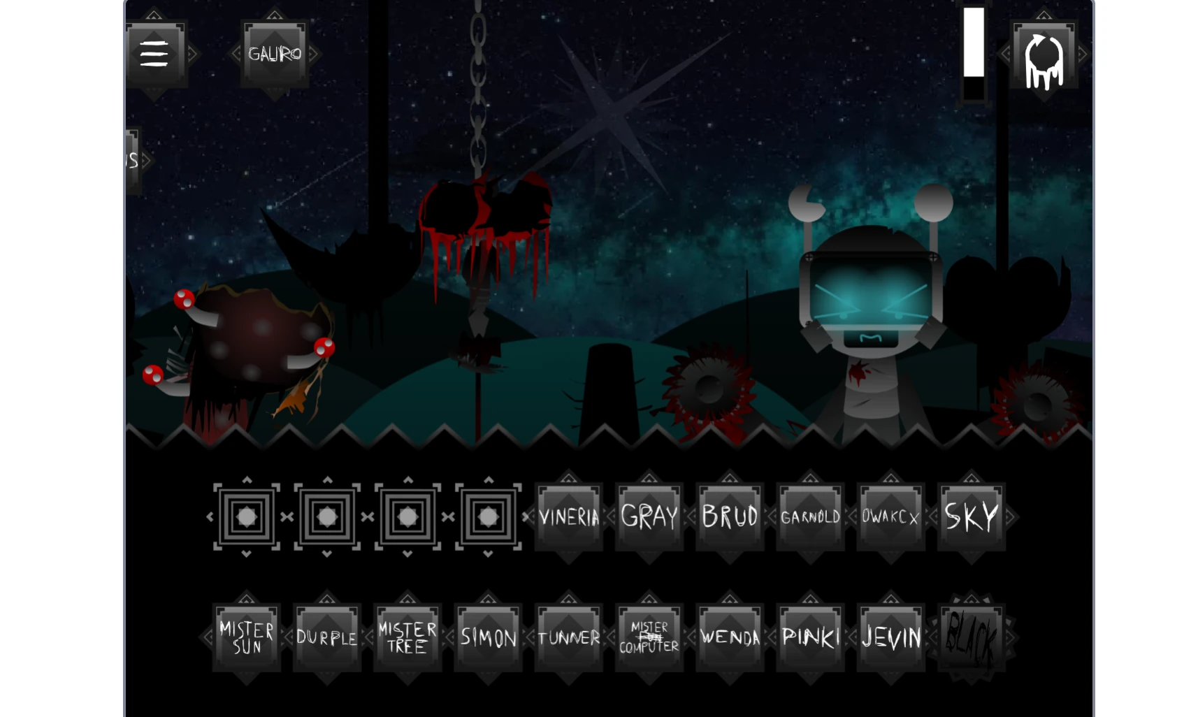 Sprunki Definitive Phase 11 Scratch Remix character selection screen