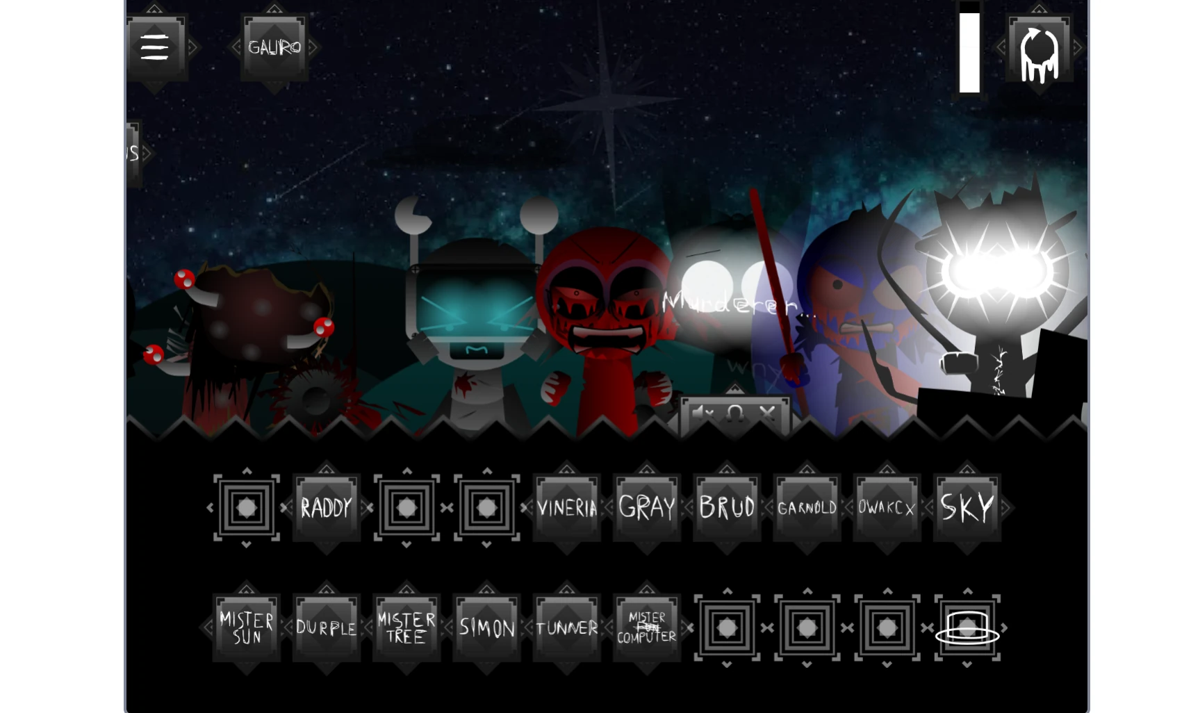 Sprunki Definitive Phase 11 sharing options interface