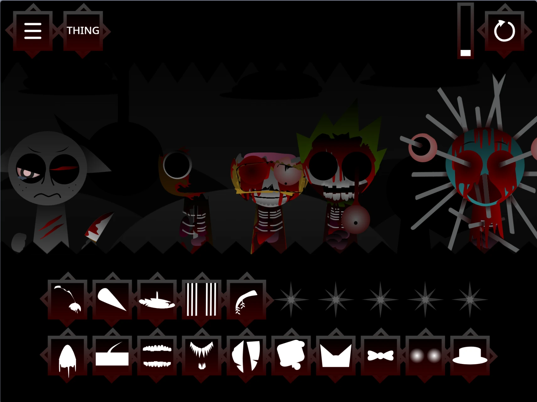 Sound selection in Sprunki Definitive Phase 7 Old