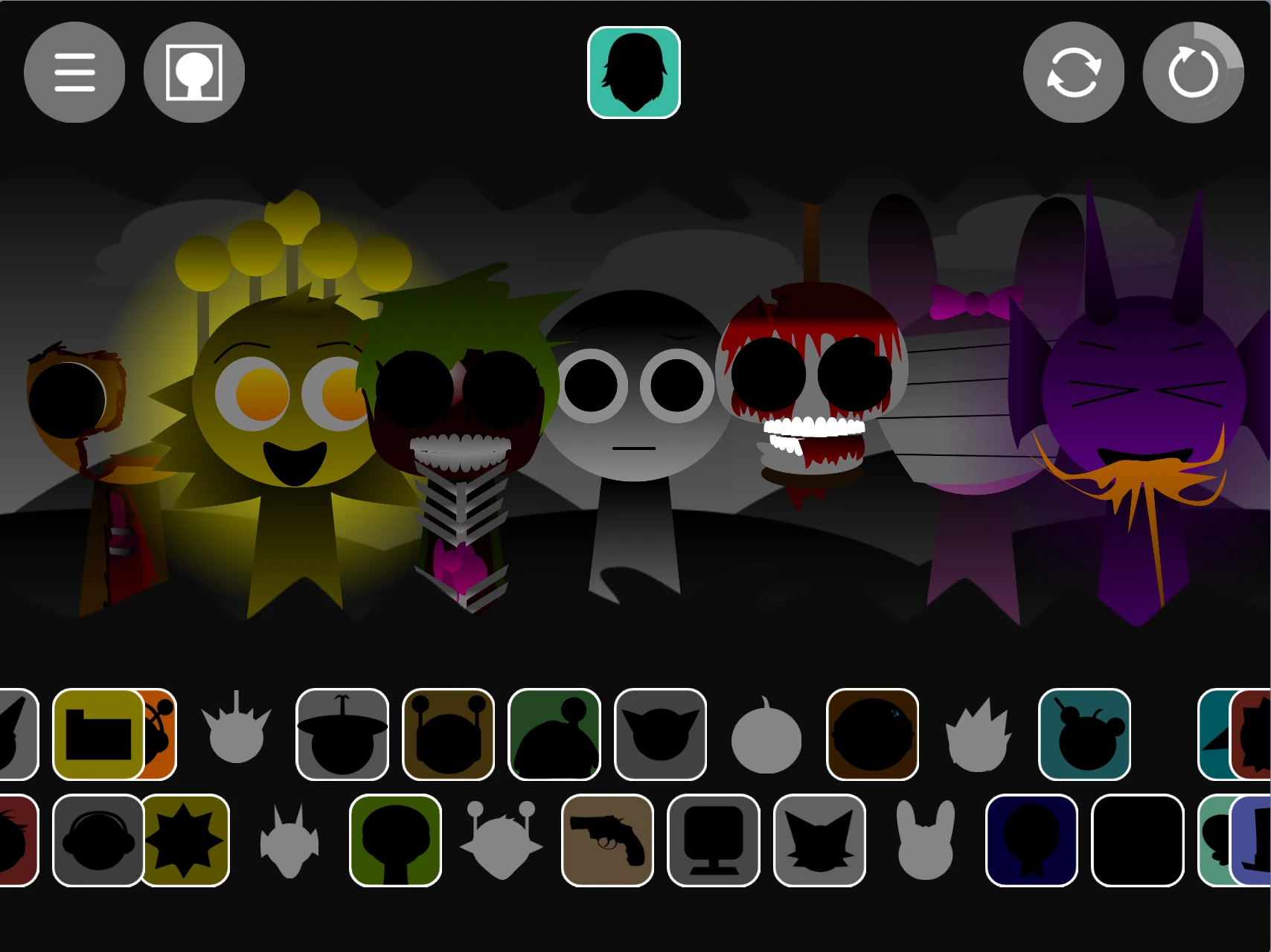 Sprunki Definitive Phase 8 Rizz main gameplay interface