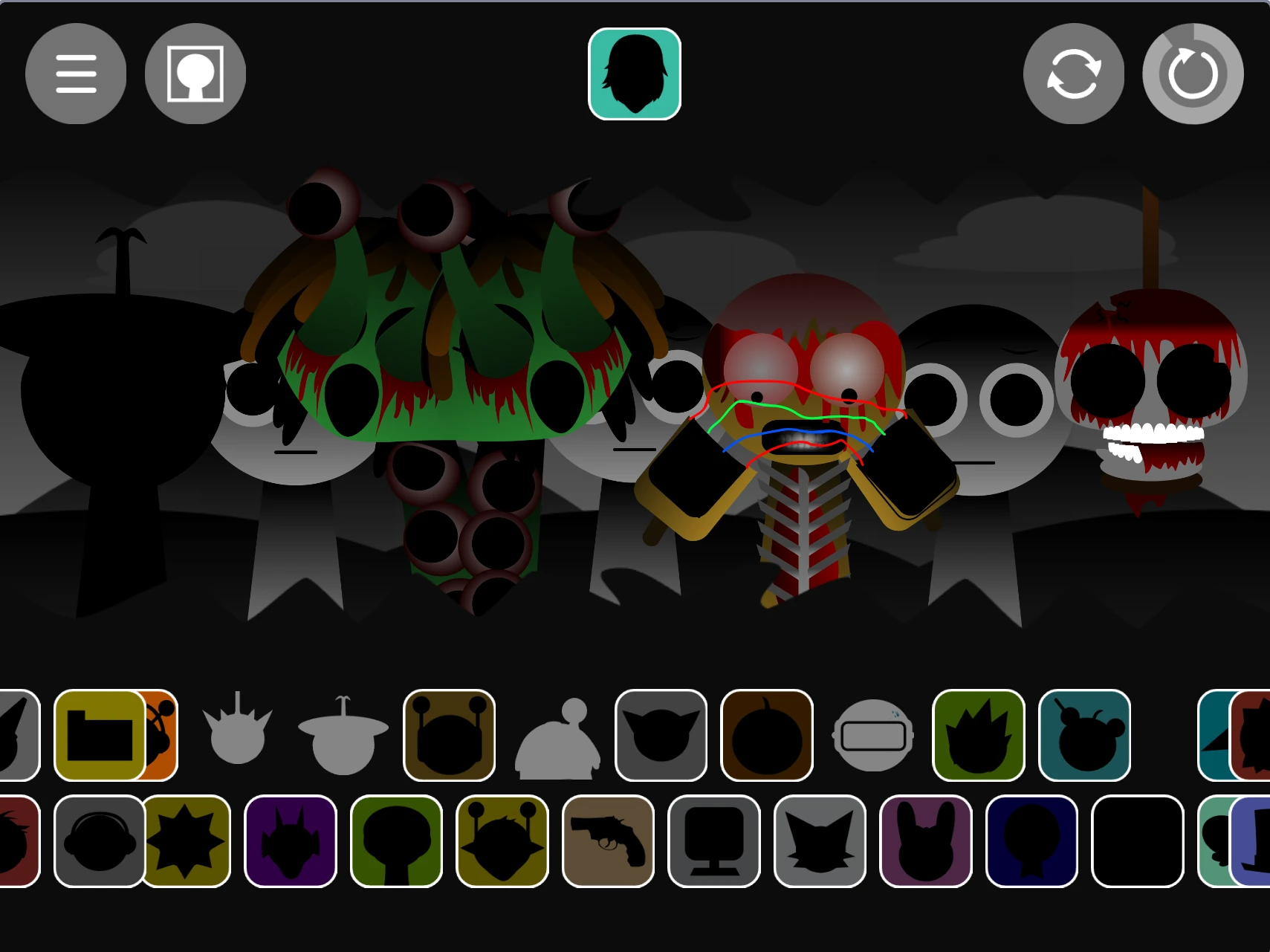 Dragging sound icons to characters in Sprunki Definitive Phase 8 Rizz