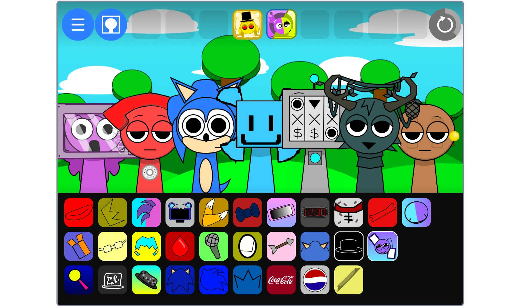 Sprunki Deluxe Your OCs Remix V2 completed composition showcase