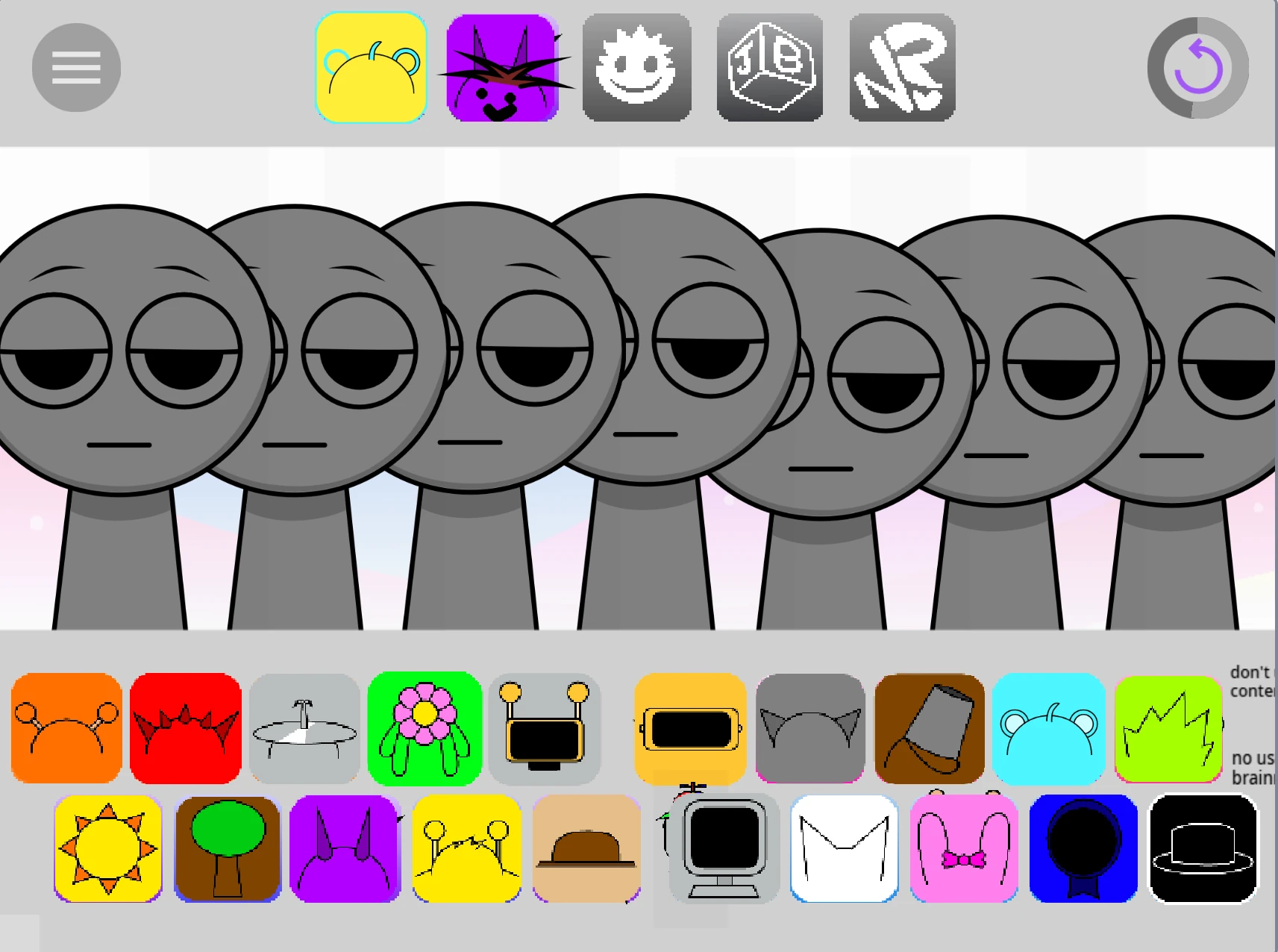 Sprunki Fiddlebops gameplay interface and characters